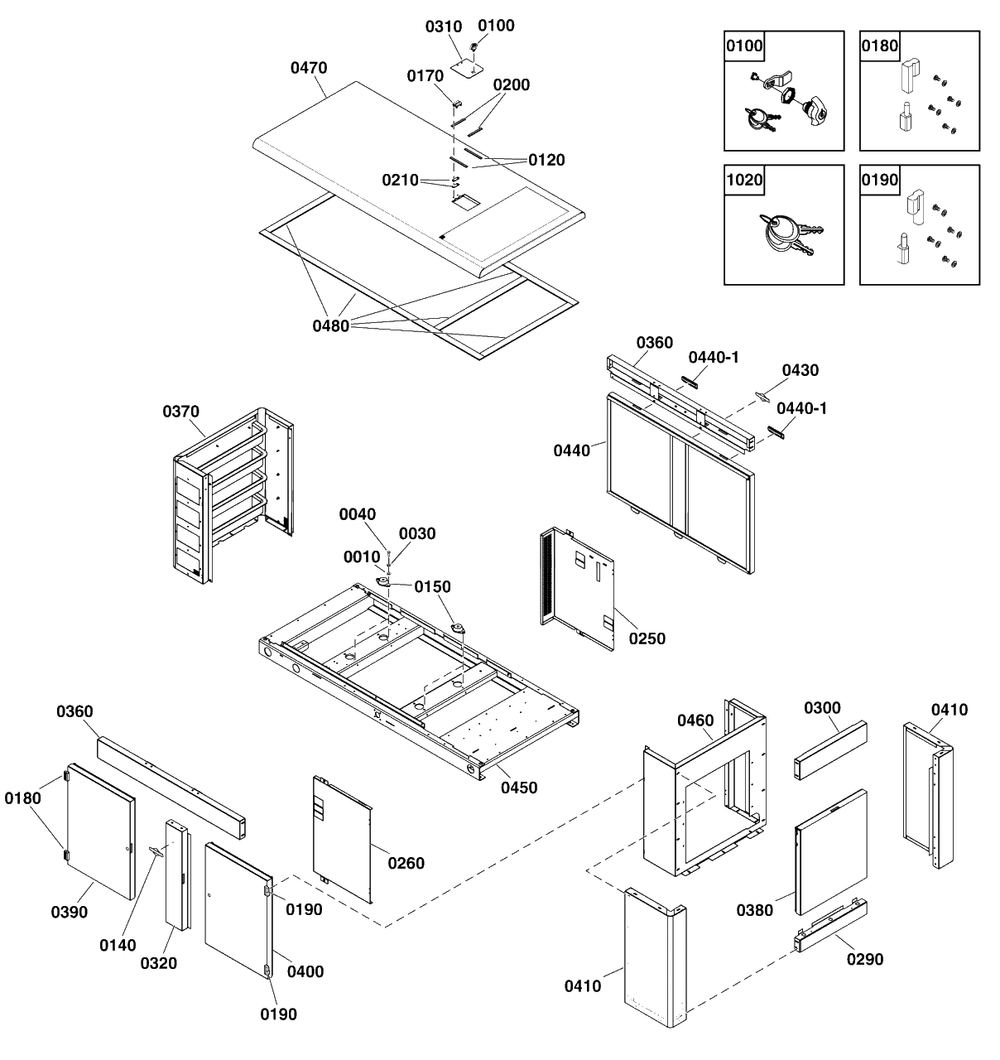 Enclosure Group Diagram and Parts List for 076138-00  Briggs and Stratton Generator